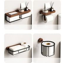 Load image into Gallery viewer, Walnut Shelf for Bathroom Toilet Paper Holder
