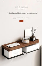 Load image into Gallery viewer, Walnut Shelf for Bathroom Toilet Paper Holder
