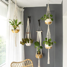 Load image into Gallery viewer, Macrame Handmade Plant Hanger Baskets
