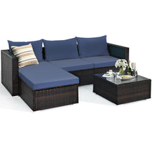 Load image into Gallery viewer, 5PCS Patio Rattan Furniture Set
