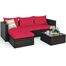 Load image into Gallery viewer, 5PCS Patio Rattan Furniture Set
