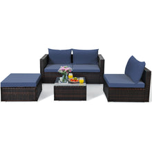 Load image into Gallery viewer, 5PCS Patio Rattan Furniture Set
