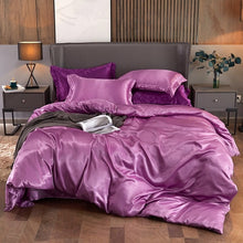 Load image into Gallery viewer, New 100% Pure Satin Silk Bedding Set Family Suite
