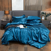 Load image into Gallery viewer, New 100% Pure Satin Silk Bedding Set Family Suite
