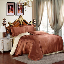 Load image into Gallery viewer, New 100% Pure Satin Silk Bedding Set Queen Size
