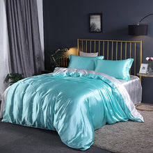 Load image into Gallery viewer, New 100% Pure Satin Silk Bedding Set Family Suite
