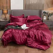 Load image into Gallery viewer, New 100% Pure Satin Silk Bedding Set Family Suite
