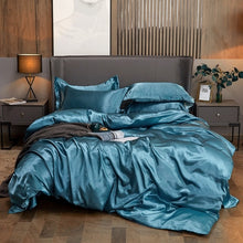 Load image into Gallery viewer, New 100% Pure Satin Silk Bedding Set Family Suite
