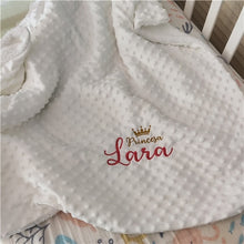 Load image into Gallery viewer, Personalised Newborn Baby Blanket
