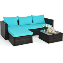 Load image into Gallery viewer, 5PCS Patio Rattan Furniture Set
