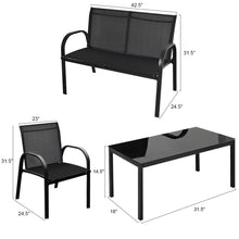 Load image into Gallery viewer, Costway 4 PCS Patio Furniture Set
