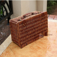 Load image into Gallery viewer, Rattan Picnic Basket
