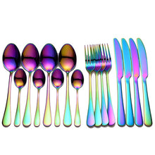 Load image into Gallery viewer, Black Stainless Steel Cutlery Set
